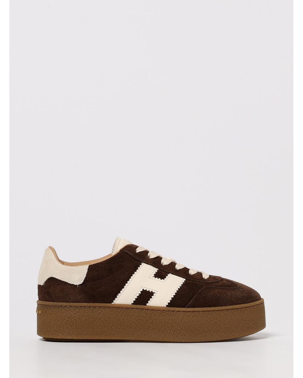 Hogan Brown Cool H698 Suede Sneakers