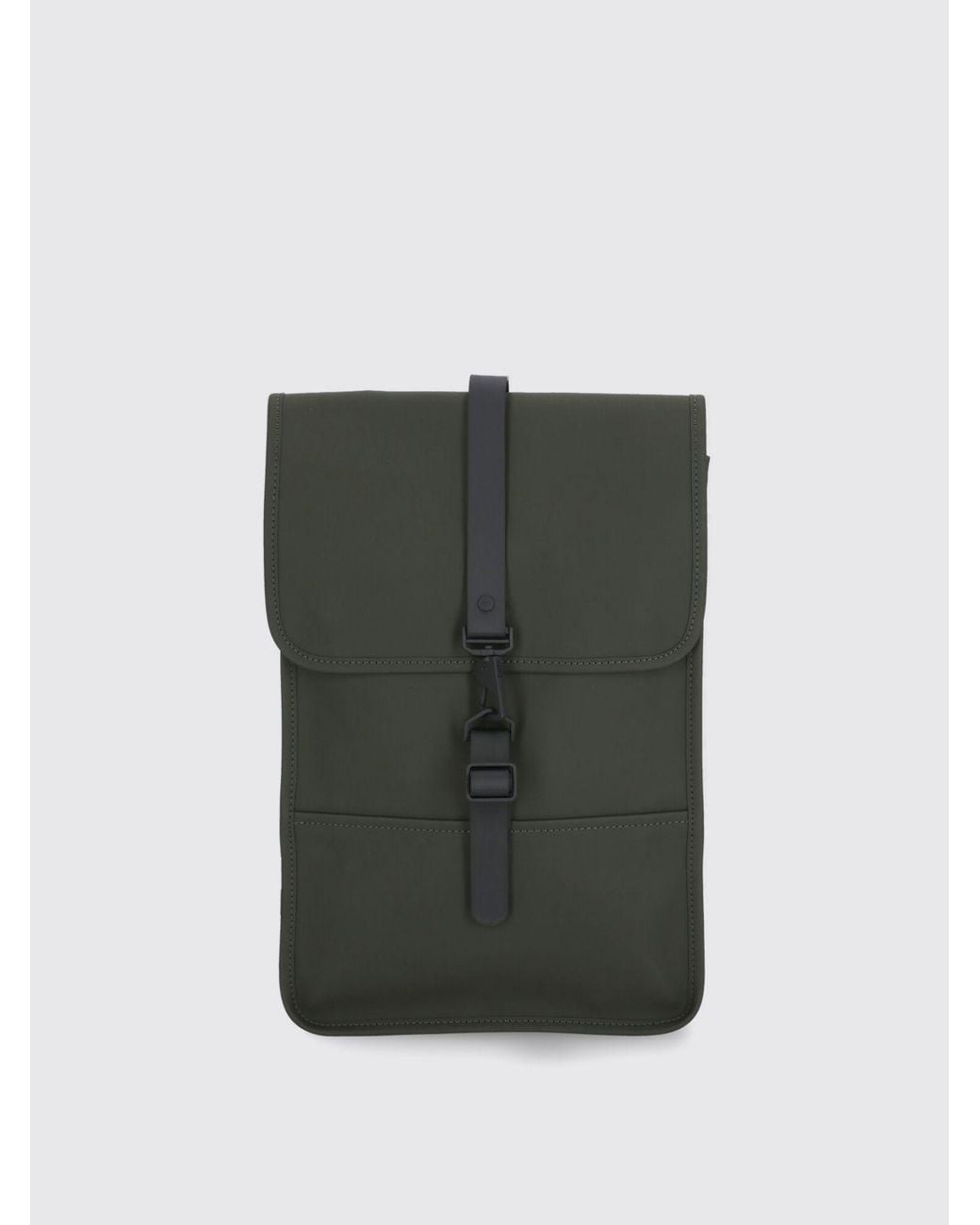 Rains Green Puffed Mini Backpack for men