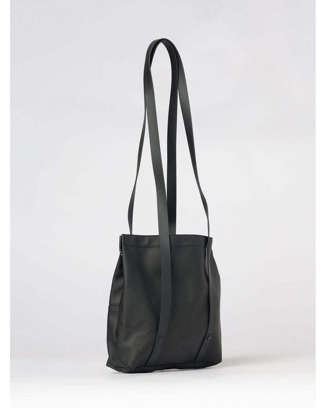 Rains Black 2 Strap Waterproof Fabric Shoulder Bag With Double Handle