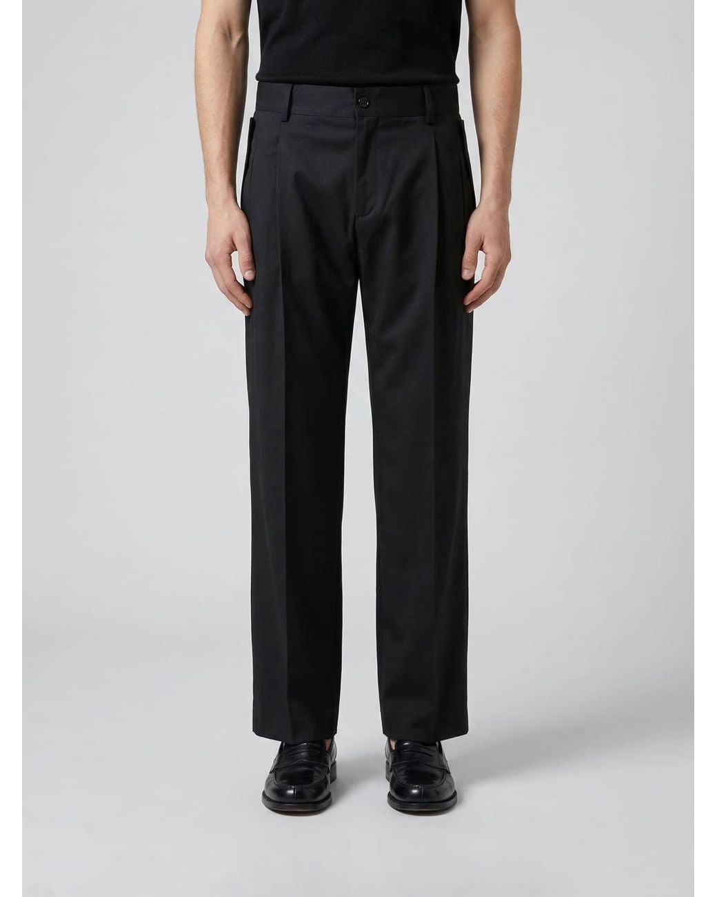 Dolce & Gabbana Black Dolce &Amp Gabbana Cotton Gabardine Tailored Trousers for men