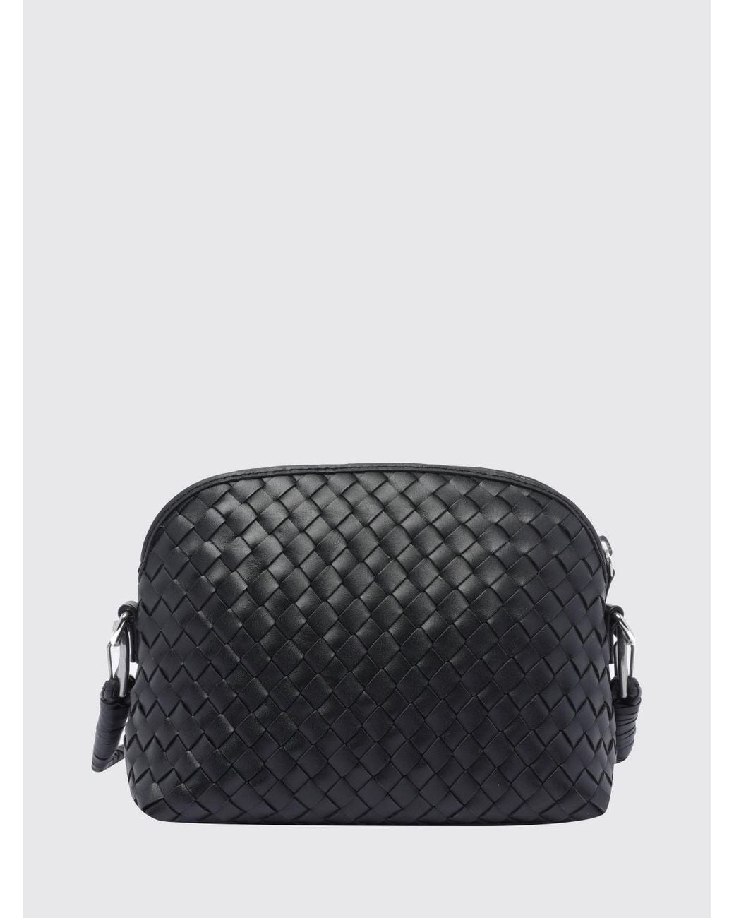 Dragon Diffusion Black Small Woven Leather Crossbody Bag With Zip