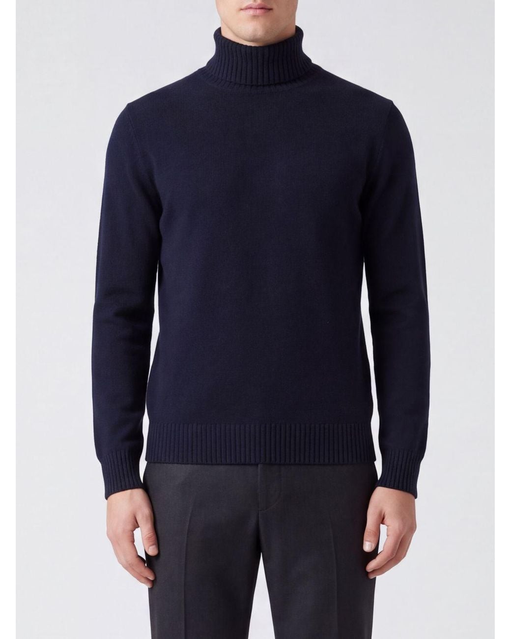 Pull À Col Roulé En Pur Cachemire Avec Poignets Côtelés Ballantyne pour homme en coloris Blue