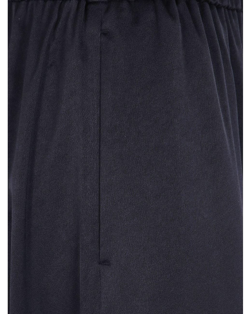 By Malene Birger Blue Palazzo Jersey Trousers With Elasticated Waist And Wide Leg