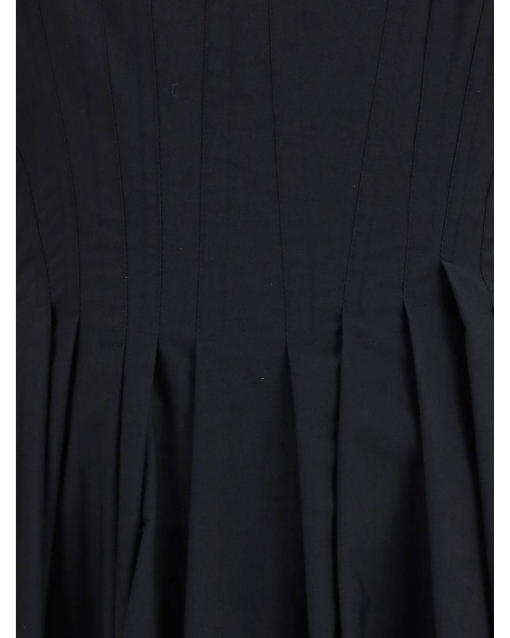 Sportmax Blue Cotton Midi Dress