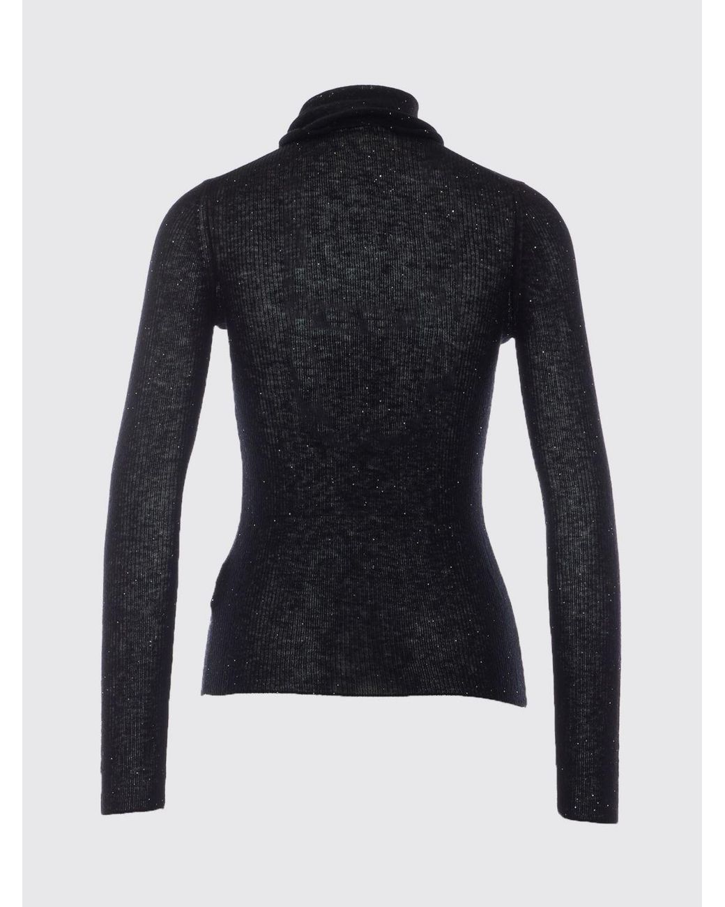 ELEH Blue Slim Fit Pure Wool Roll Neck Jumper With Ribbed Trims