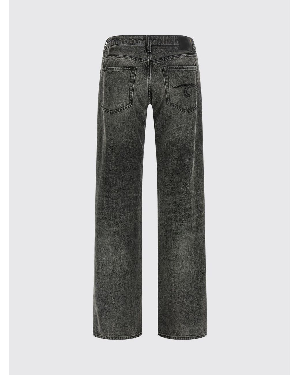 R13 Gray Denim Straight Jeans
