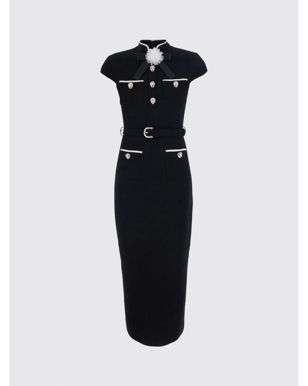 Self-Portrait Blue Sheath Midi Dress