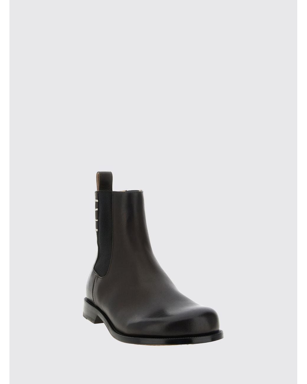 J.W. Anderson Black Calfskin Chelsea Boots With Round Toe And Leather Sole for men