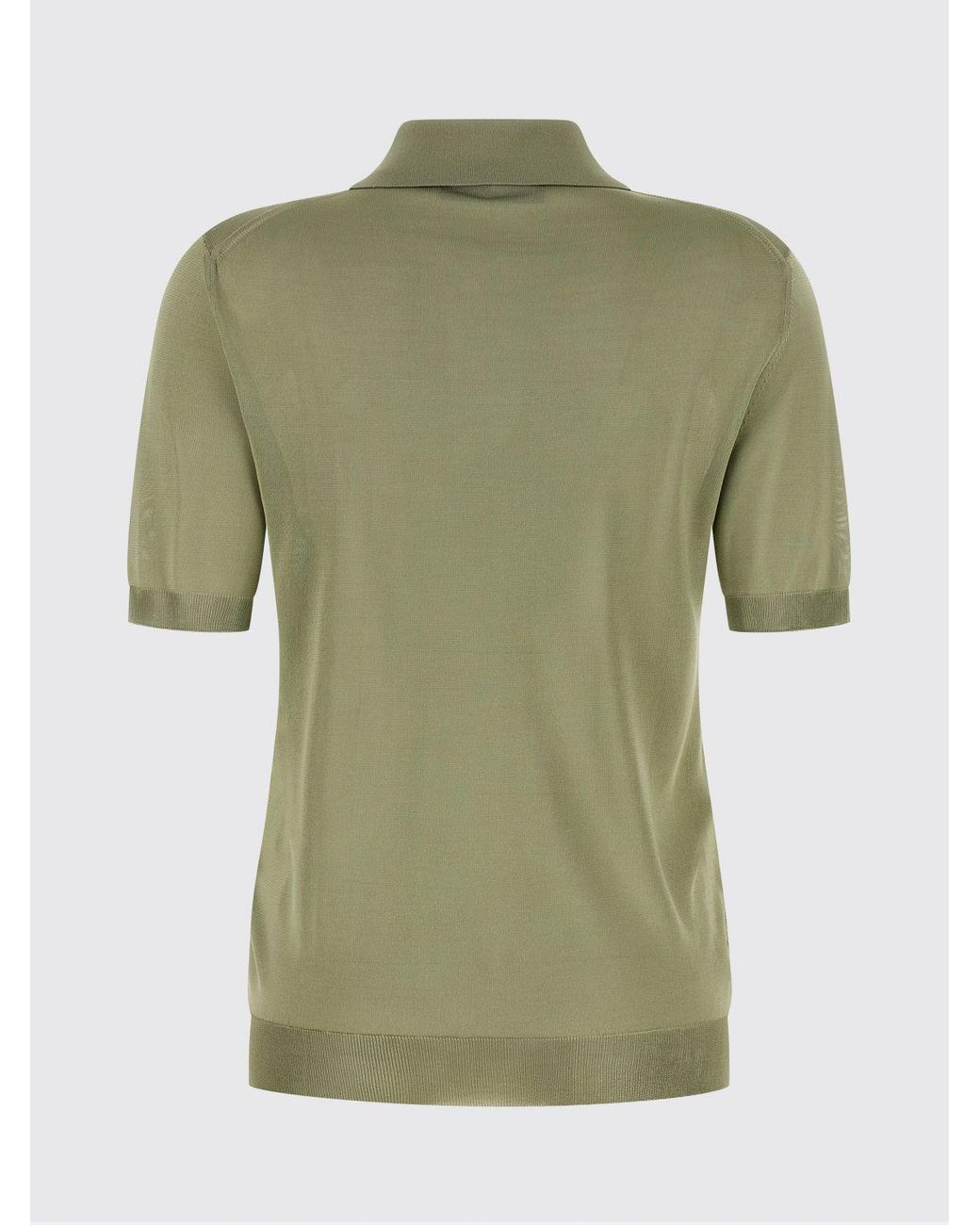 Fendi Green Viscose Polo Shirt With Logo