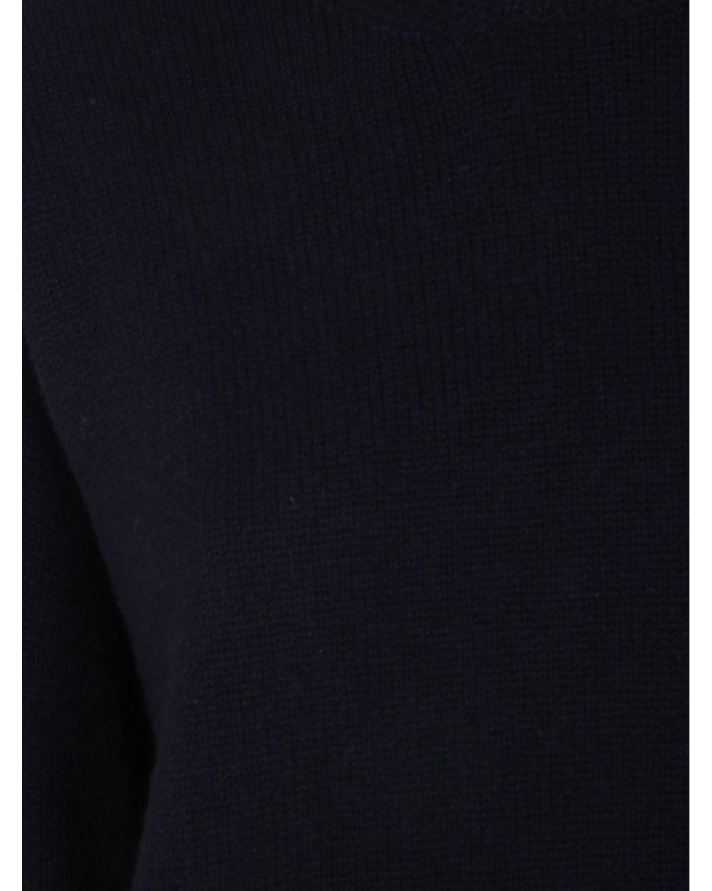 Mrz Blue Dropped Shoulder Virgin Wool And Cashmere Turtleneck Jumper