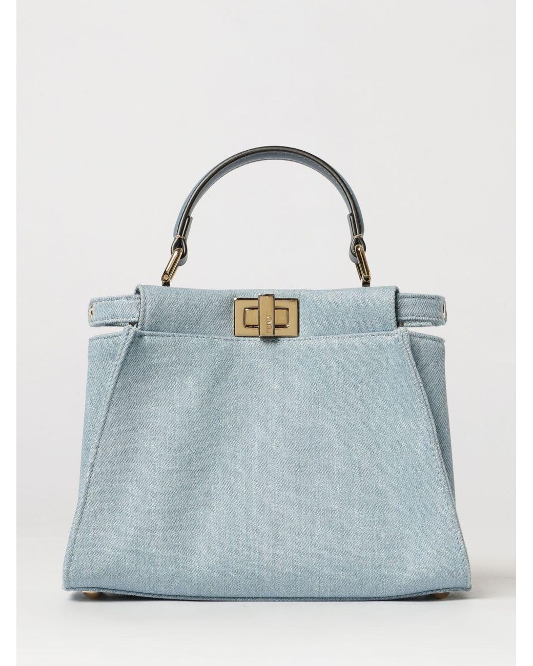 Fendi Blue Mini Peekaboo Bag