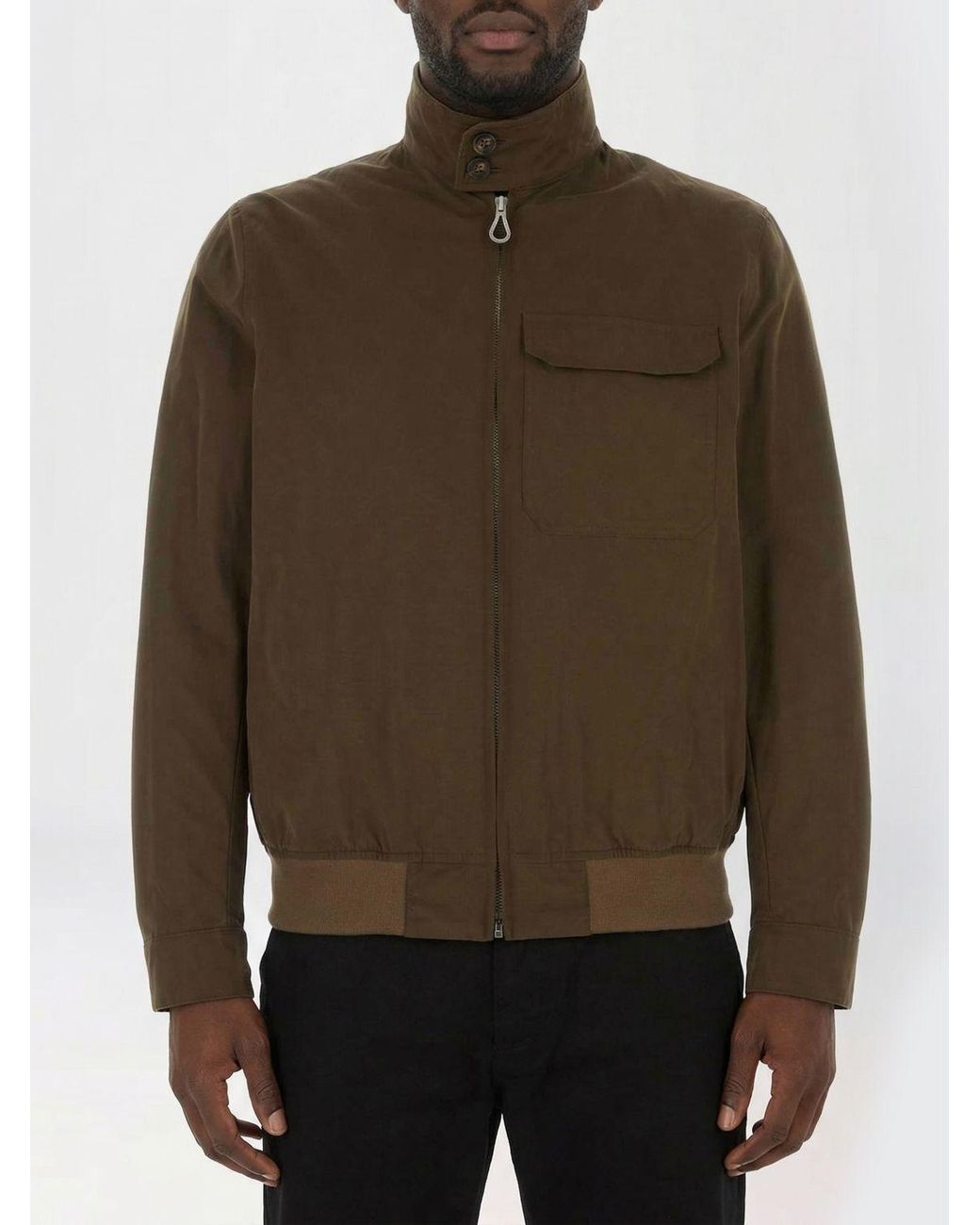 Paltò Brown PaltÒ Cotton Blend Bomber Jacket for men