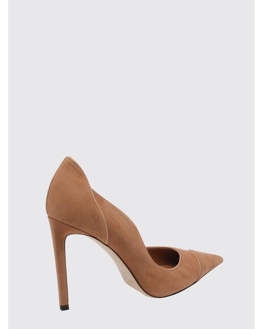 Jimmy Choo Brown Brigitte High-Heeled Suede Court Shoes