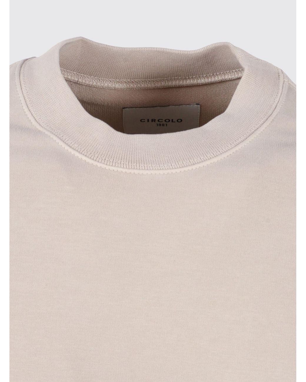Circolo 1901 Blue Crew Neck Cotton Sweatshirt for men