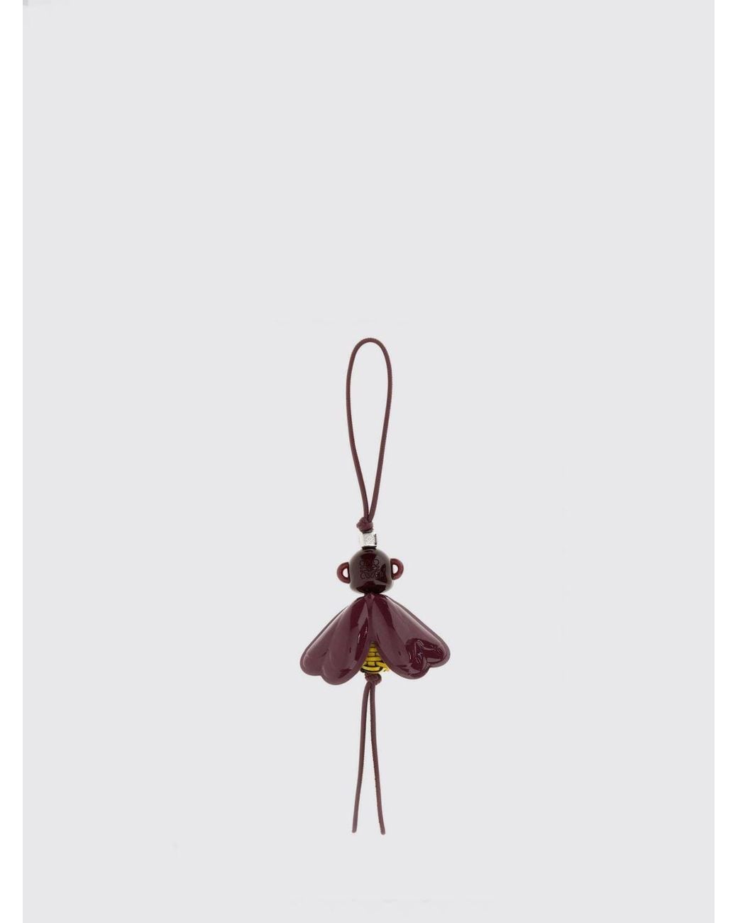 Loewe White Blombée Keychain
