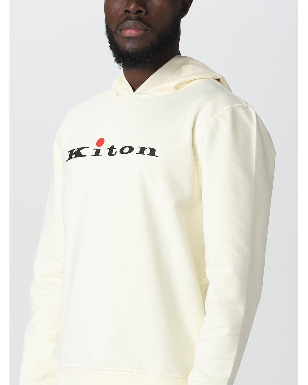 Kiton White Sweatshirt for men