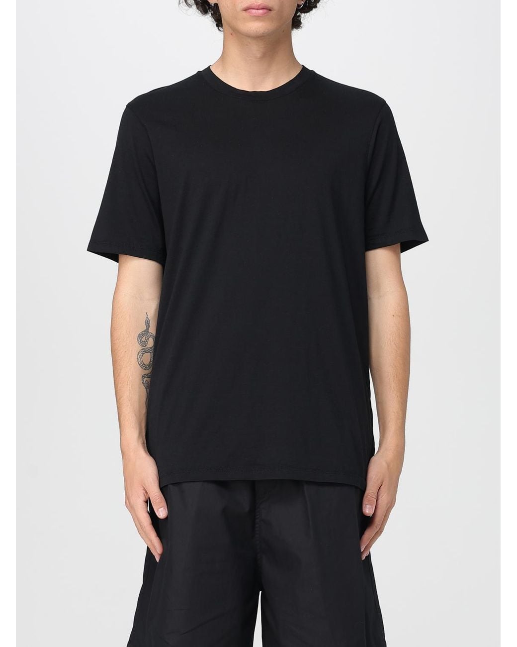 Laneus Black T-Shirt for men