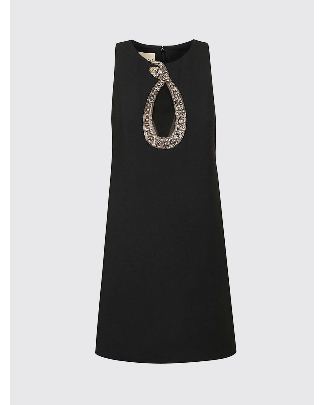 Valentino Garavani Black Sleeveless A-Line Mini Dress