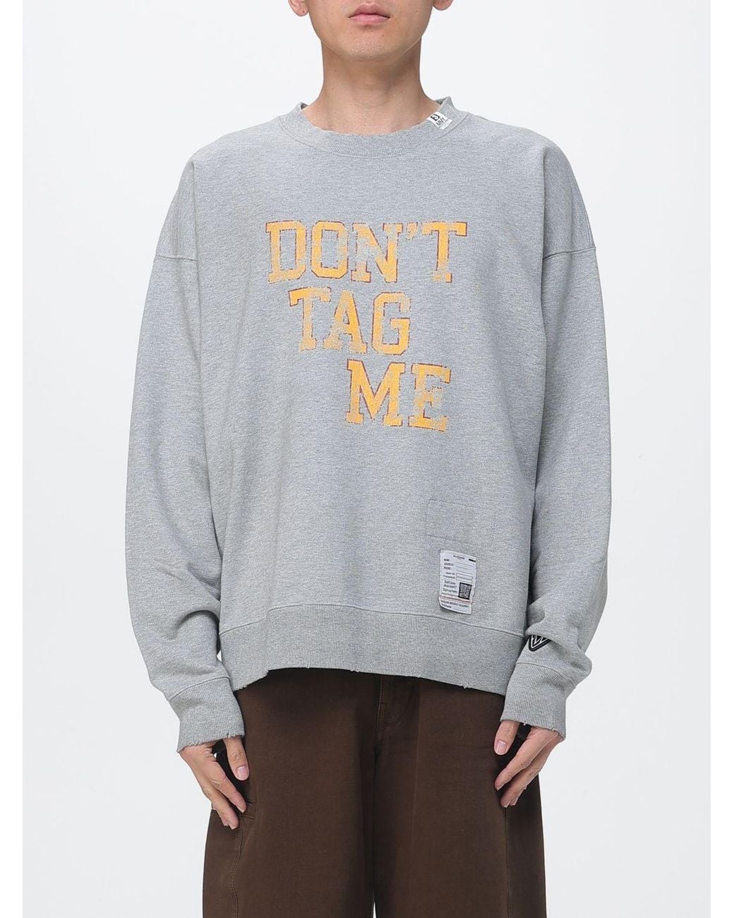 Maison Mihara Yasuhiro Gray Printed Crew Neck Sweatshirt for men