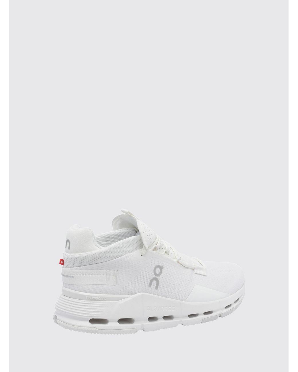 On Shoes White Cloudnova 2 Mid Top Trainers