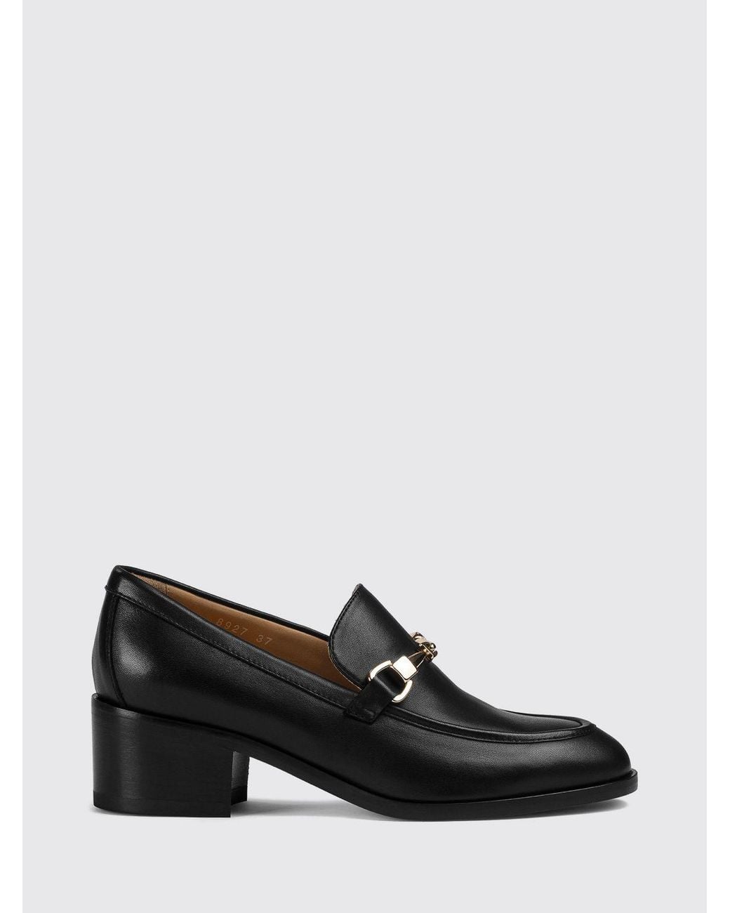 Doucal's Black Calfskin Penny Loafers With Metal Horsebit