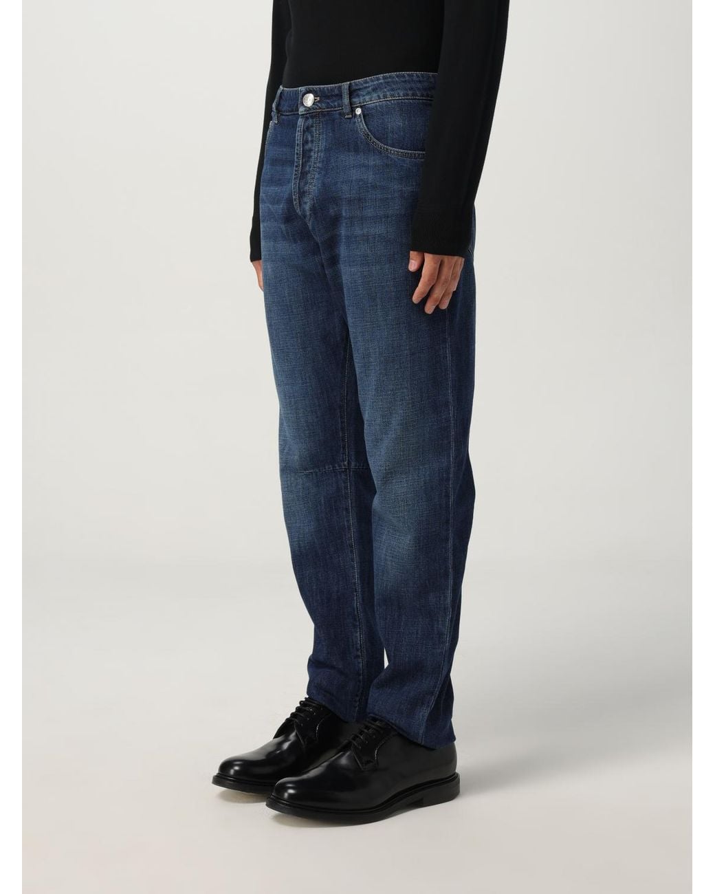 Brunello Cucinelli Blue Cotton Denim Jeans for men