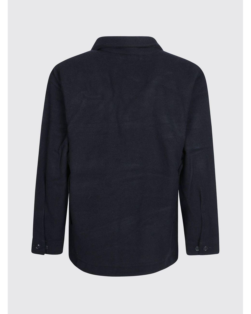 Filson Blue Wool Utility Shirt Jacket With Flap Pockets And Rever Collar for men