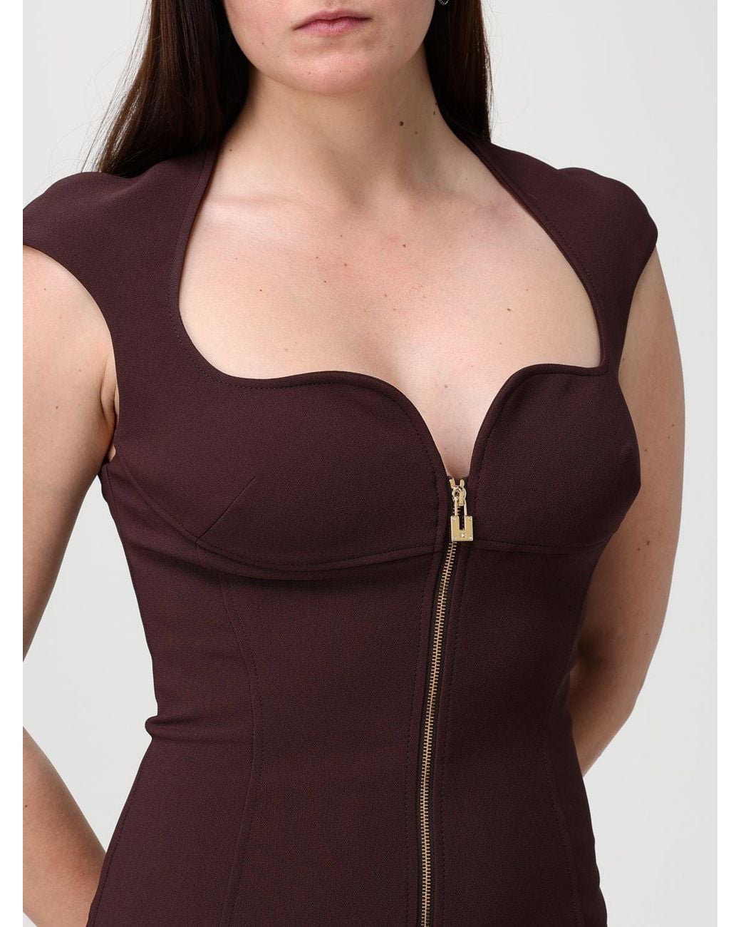 Elisabetta Franchi Red Corset Dress