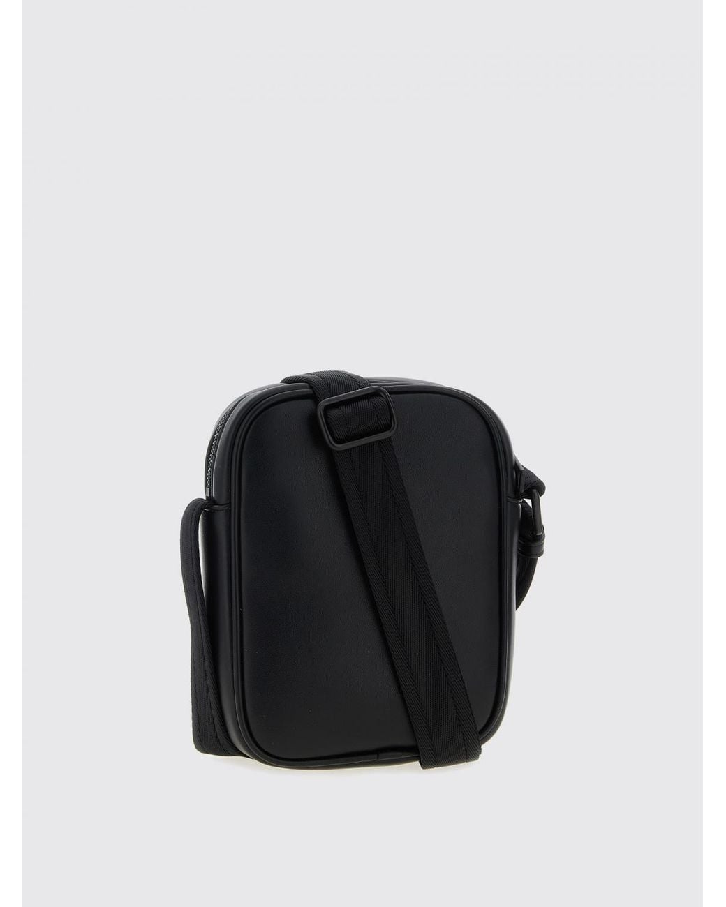 DIESEL Black Oval D Faux Leather Crossbody Bag