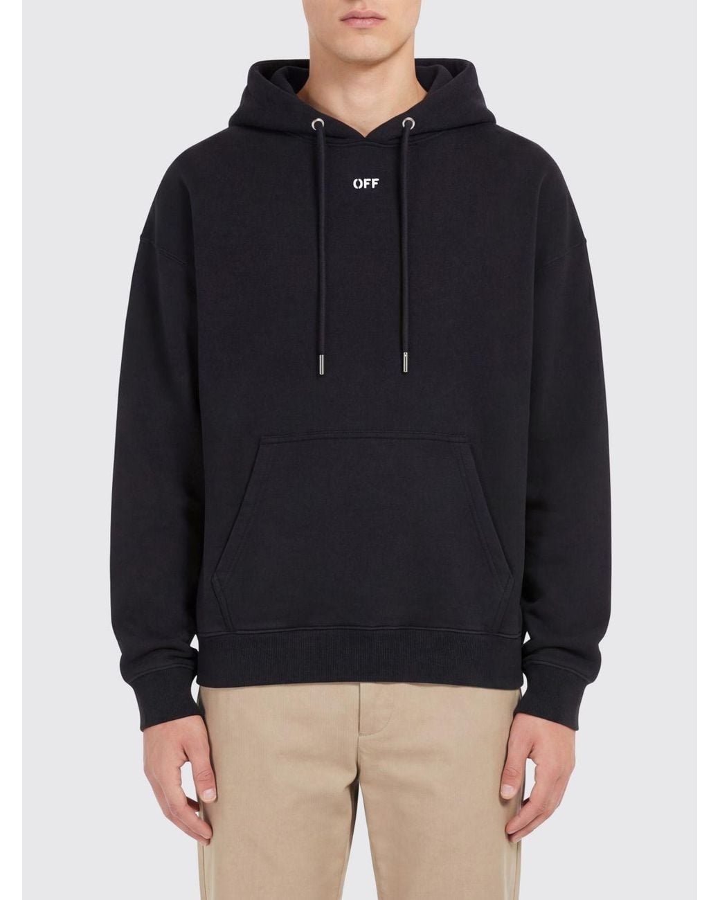 Off-White c/o Virgil Abloh Blue Arrow Cotton Hoodie for men