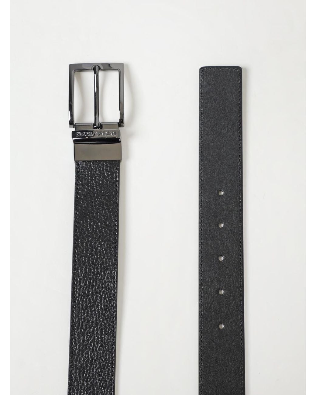 Emporio Armani Black Reversible Leather Belt Armani Exchange for men