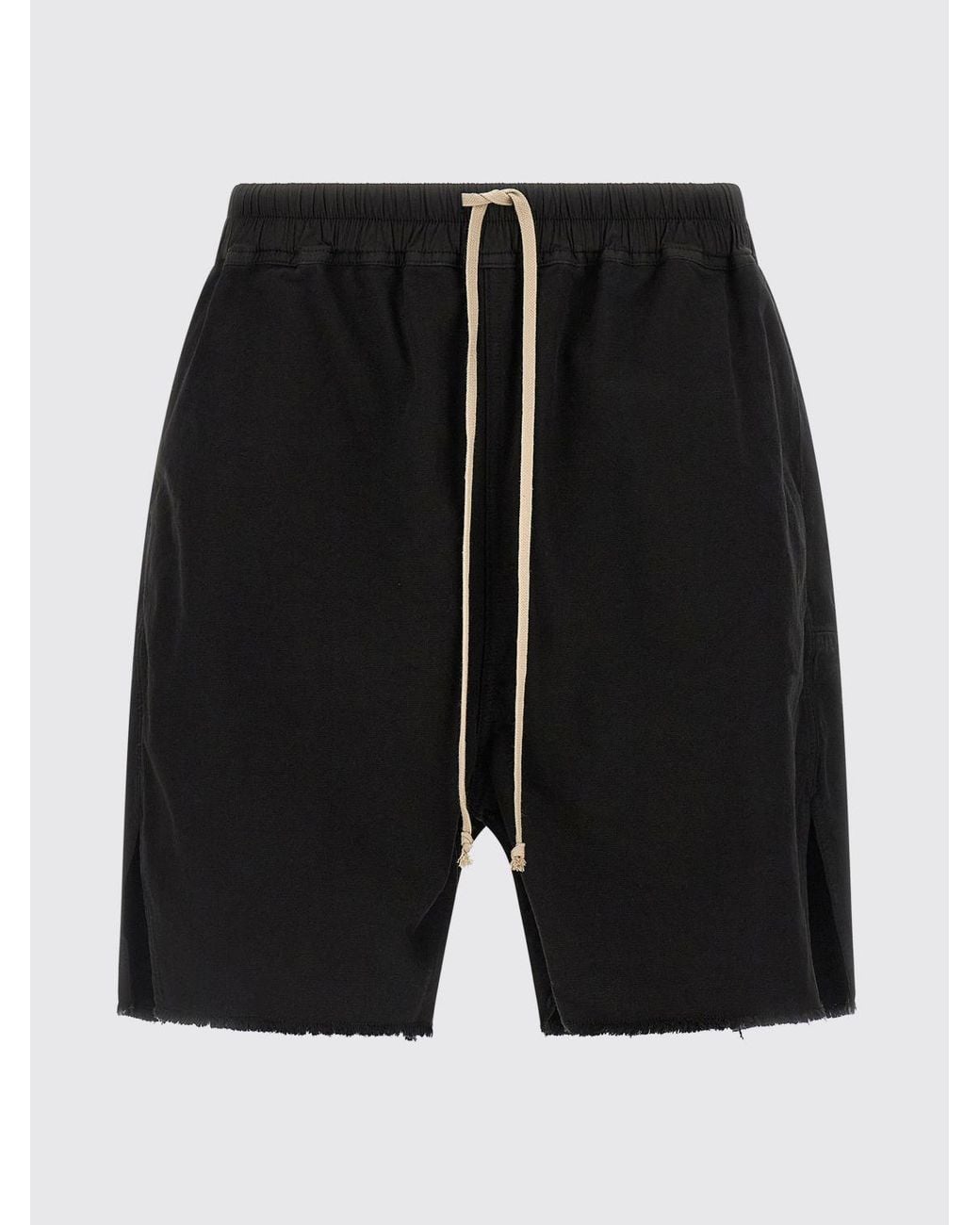 Rick Owens Blue Cotton Shorts for men