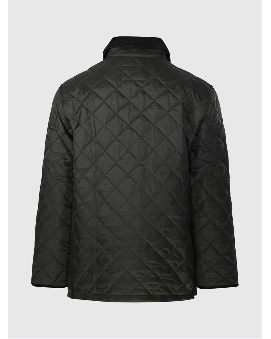Barbour Gray Liddesdale Quilted Jacket With Corduroy Collar for men