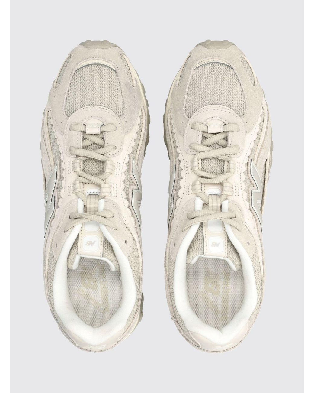 New Balance White 204L Leather, Mesh And Suede Trainers With Applied Logo for men