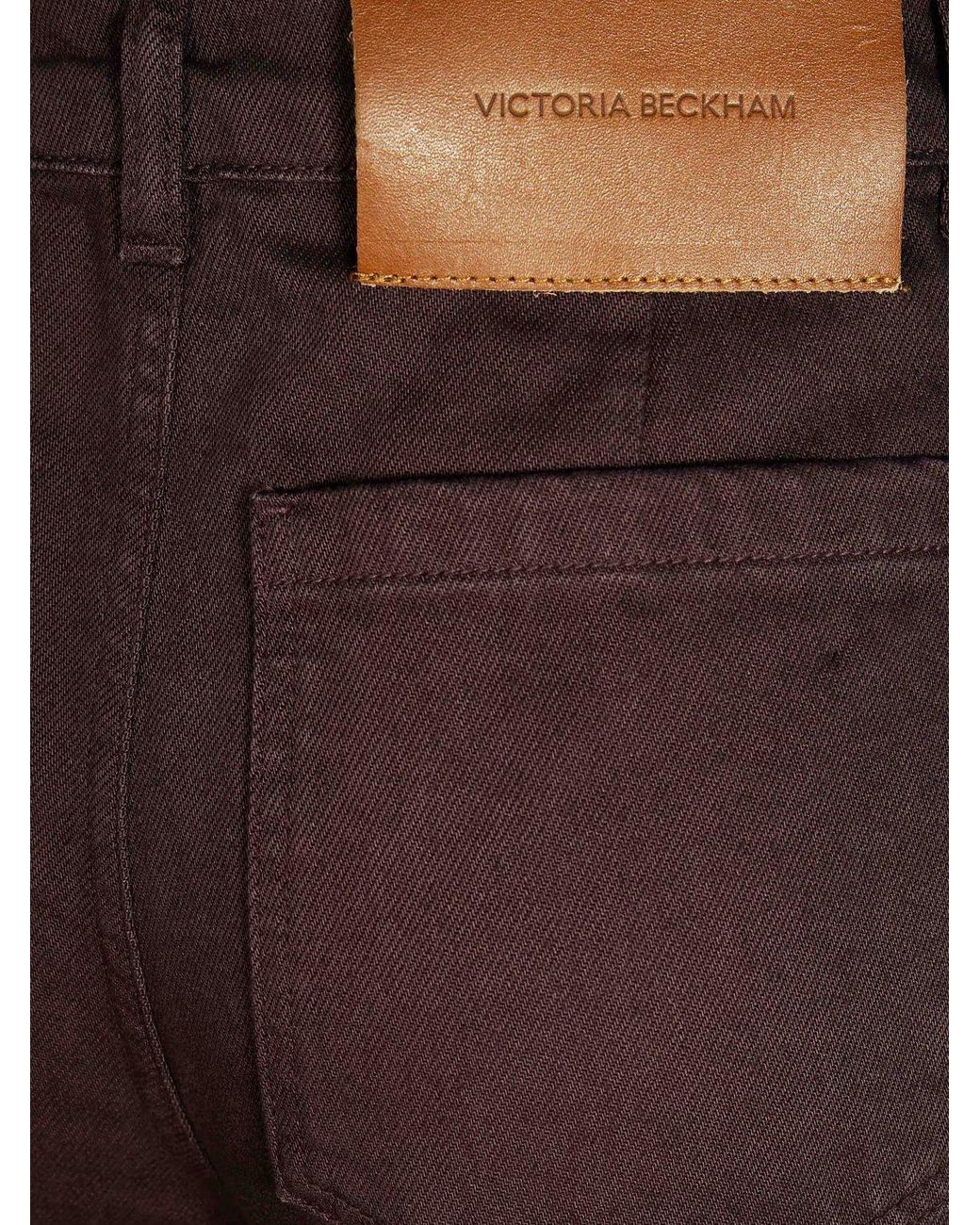 Victoria Beckham Purple Alina Straight Fit High-Waisted Jeans
