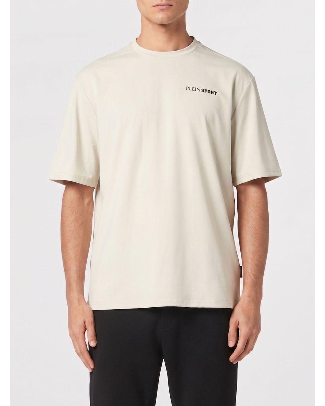 Philipp Plein Natural Cotton T-Shirt With Logo for men