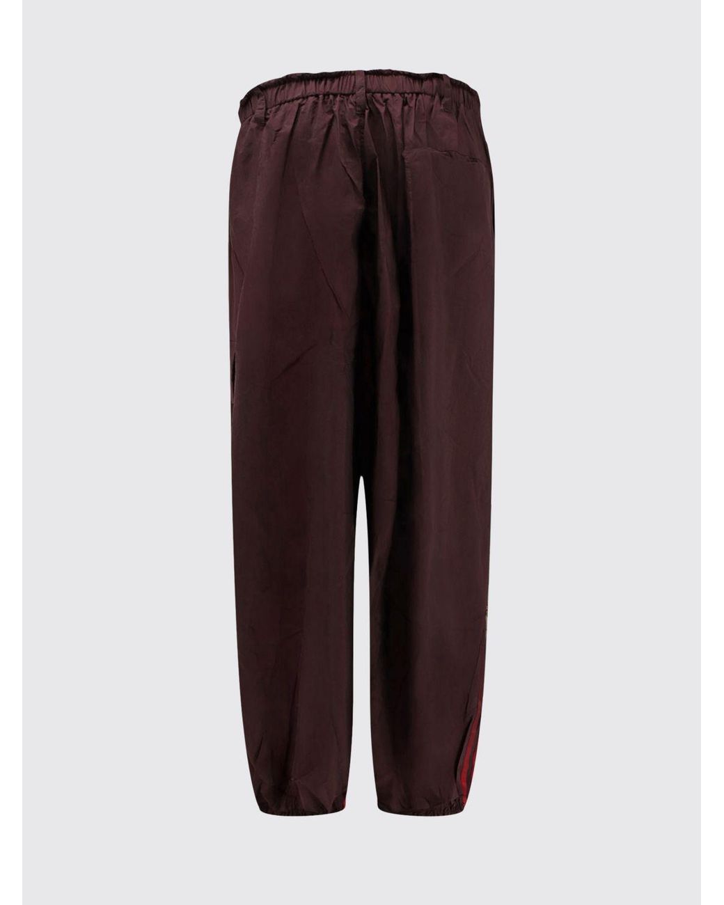 Y-3 Red Technical Fabric Jogging Trousers With 3 Stripes Logo for men