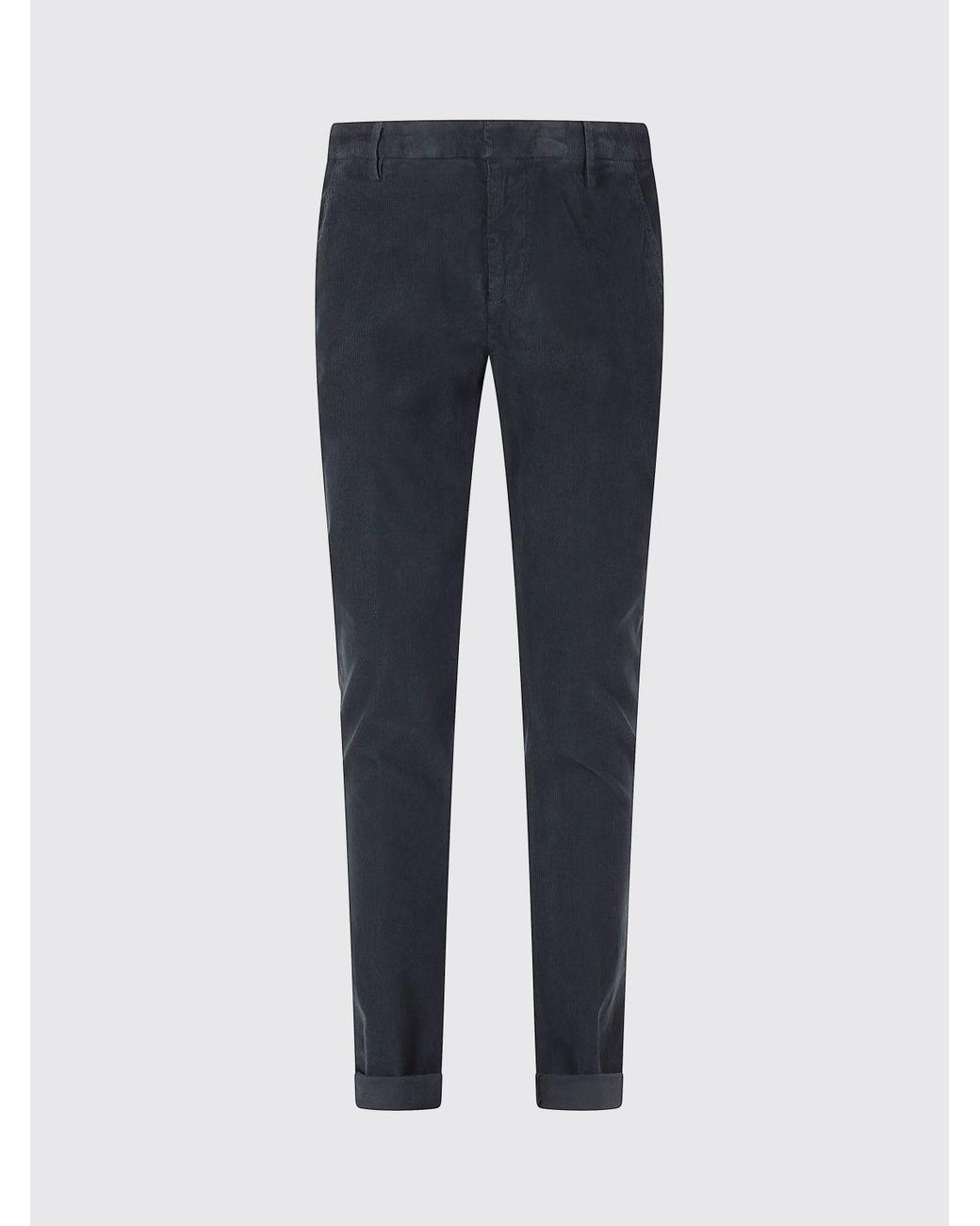Dondup Blue Gaubert Slim Fit Corduroy Chino Trousers for men