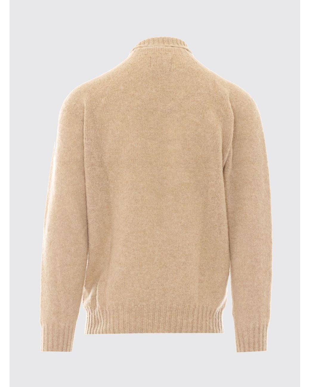 Howlin' By Morrison Natural Pure Wool Colour-Block Turtleneck Jumper for men