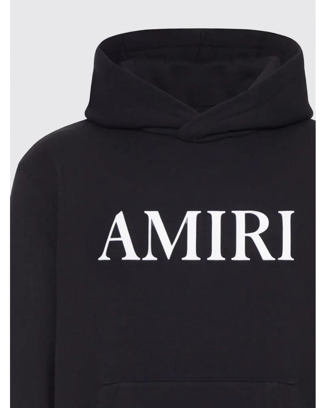 Amiri Black Relaxed Fit Cotton Hoodie With Contrast Logo for men