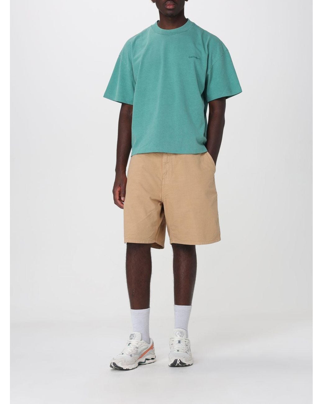 Carhartt Blue Cotton T-Shirt for men
