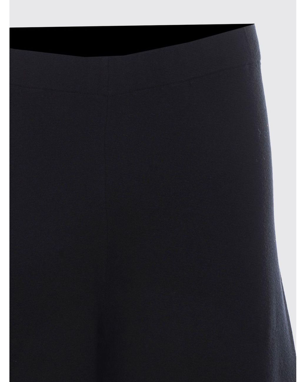 Roberto Collina Black High-Waisted Wide Leg Jersey Palazzo Trousers