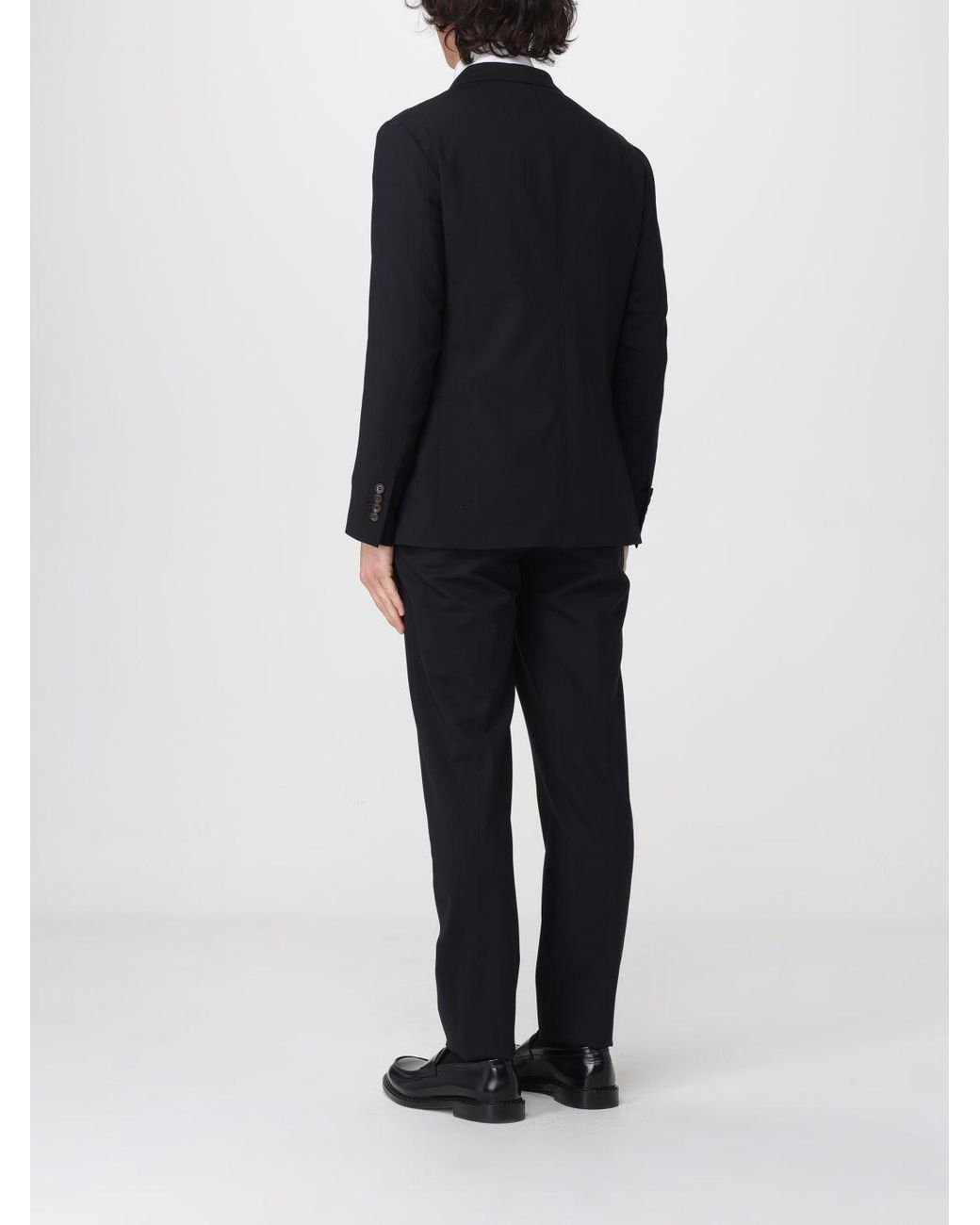 Eleventy Black Single-Breasted Stretch Wool Suit for men