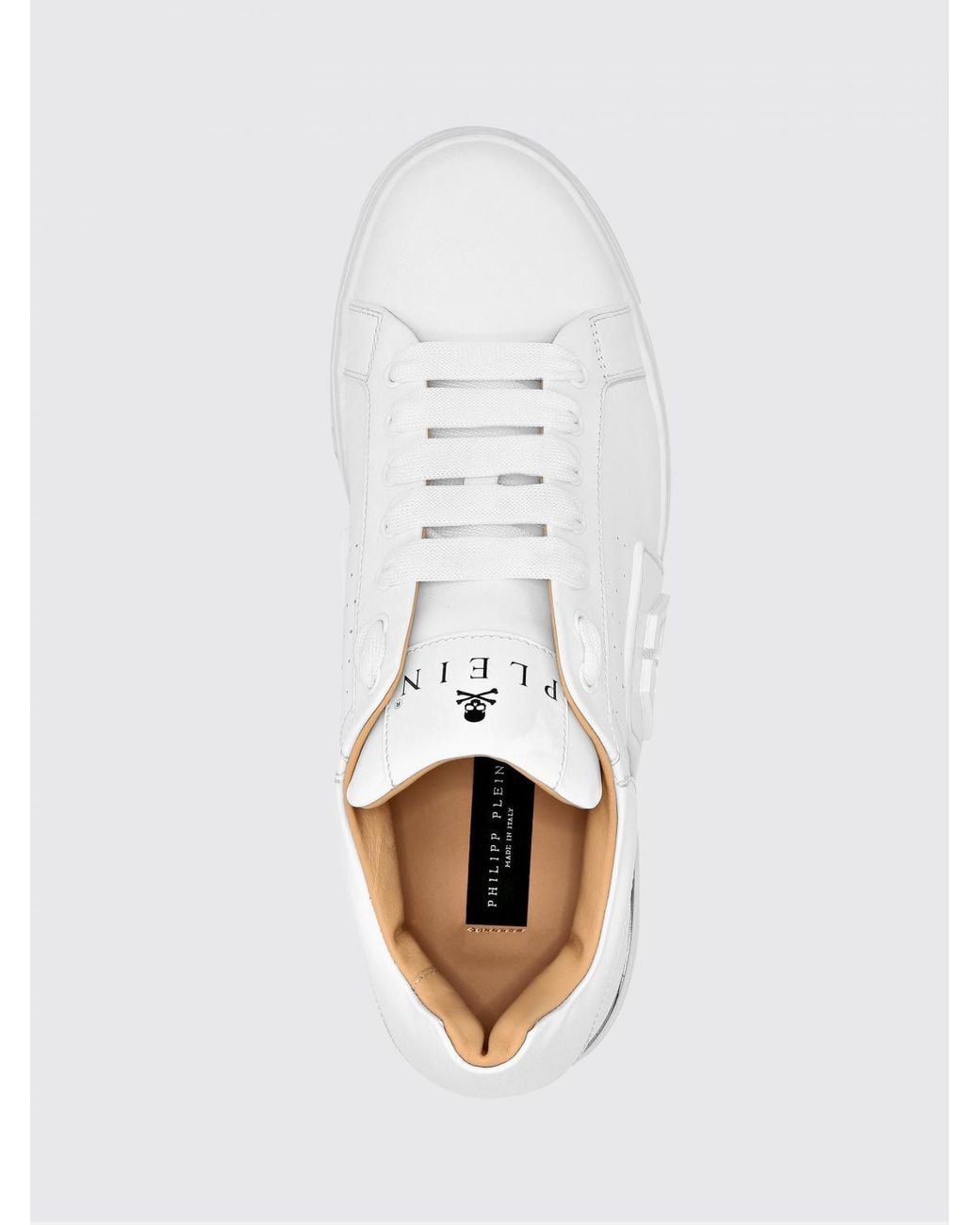 Philipp Plein White Low-Top Hexagon Sneakers for men