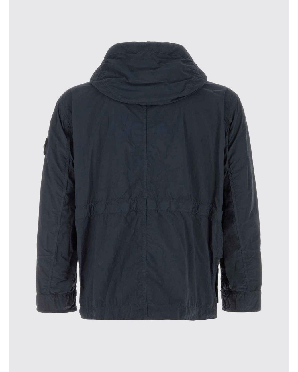 Stone Island Blue Ghost Capsule Nylon Parka With Hood And Monochrome Logo for men
