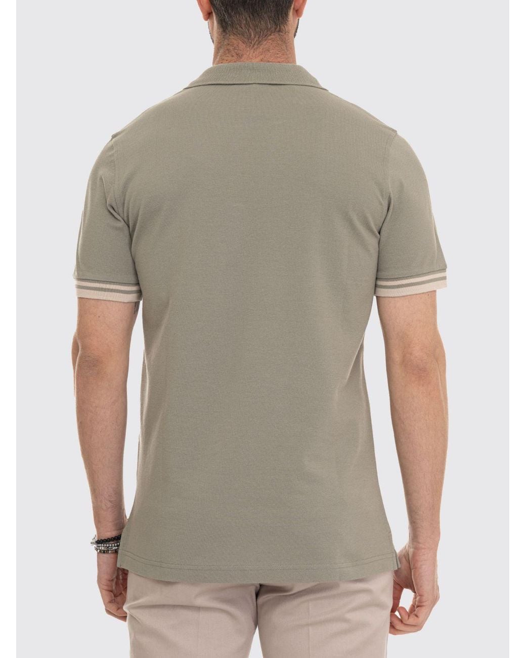 Fay Gray Basic Cotton Polo Shirt for men