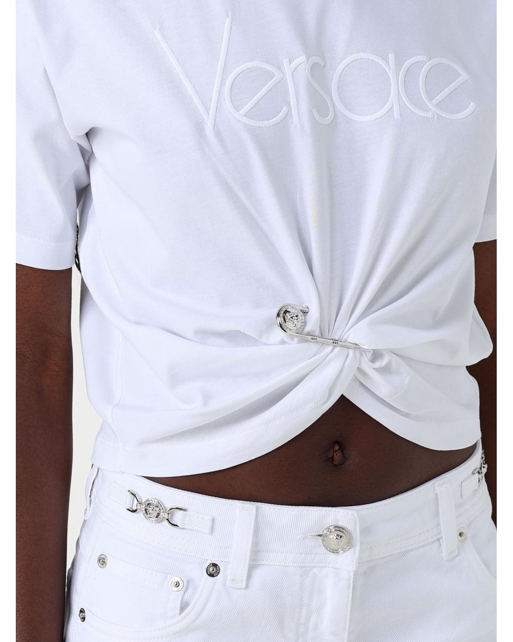 Camiseta Mujer Versace de color White