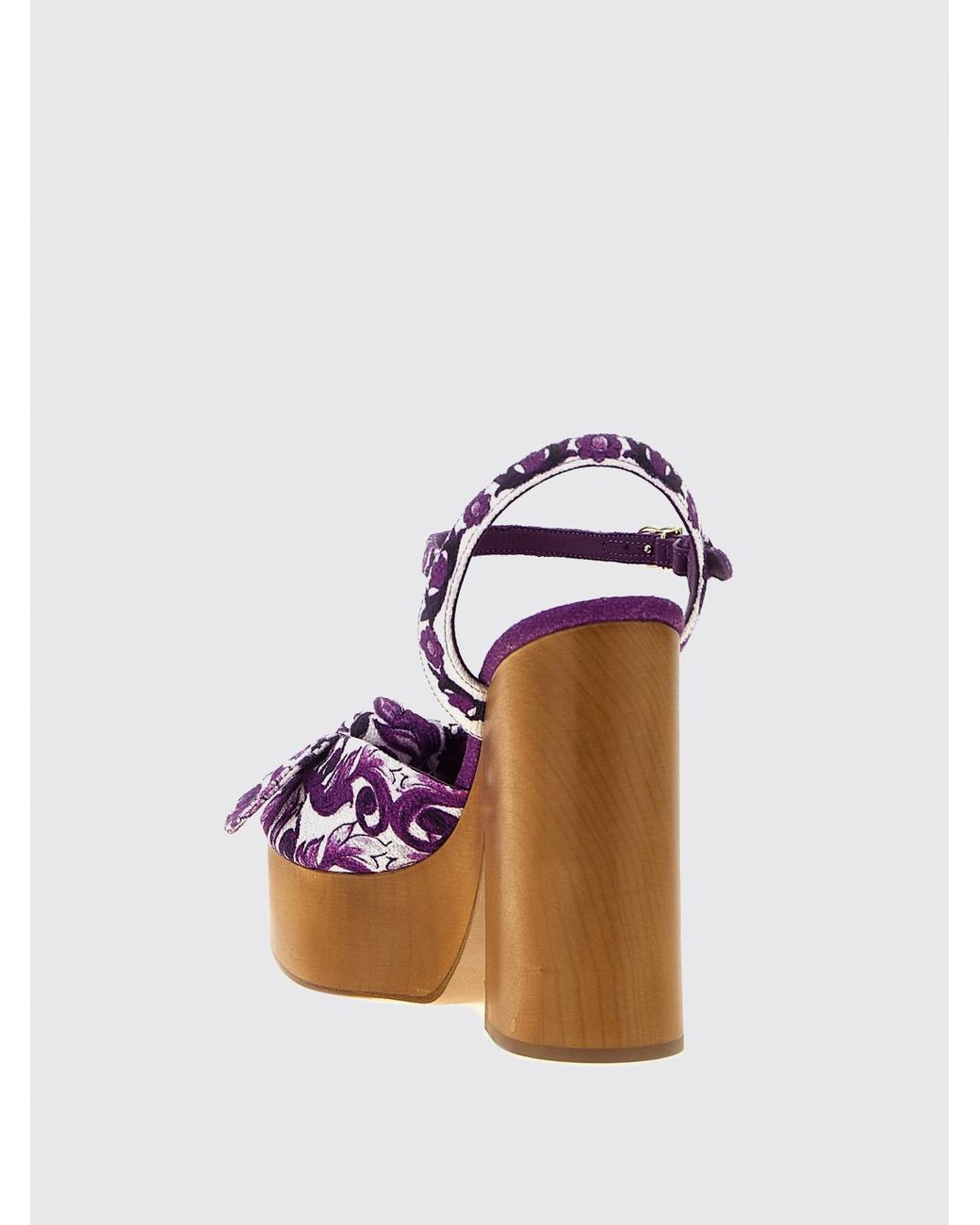 Dolce & Gabbana Purple Flache Sandalen Damen