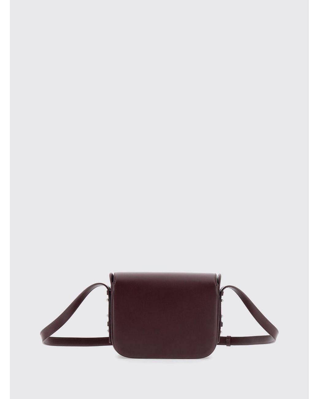 Soeur Purple Bellissima Smooth Leather Mini Crossbody Bag With Buckle