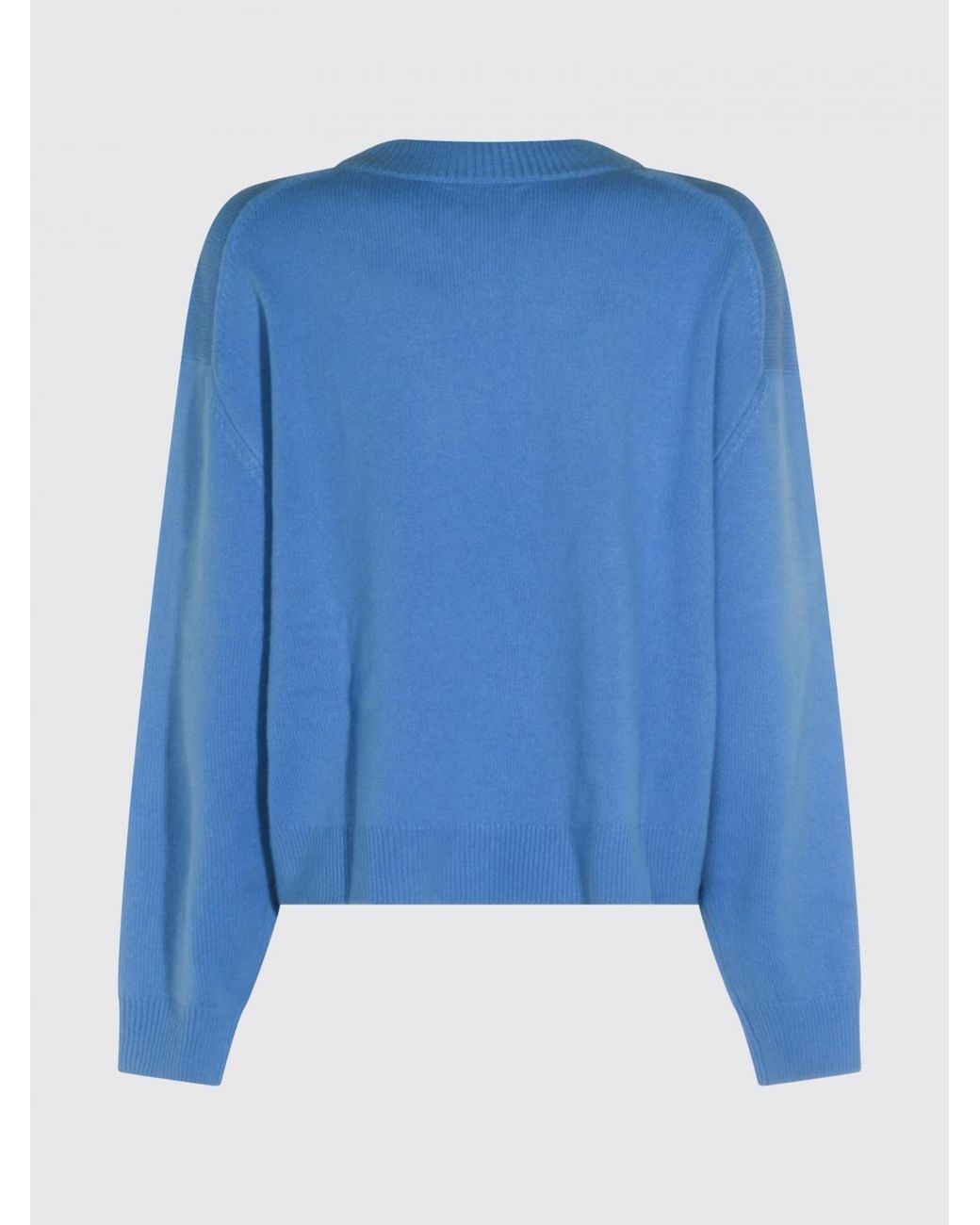 Anine Bing Blue V-Neck Pure Cashmere Jumper With Relaxed Fit For